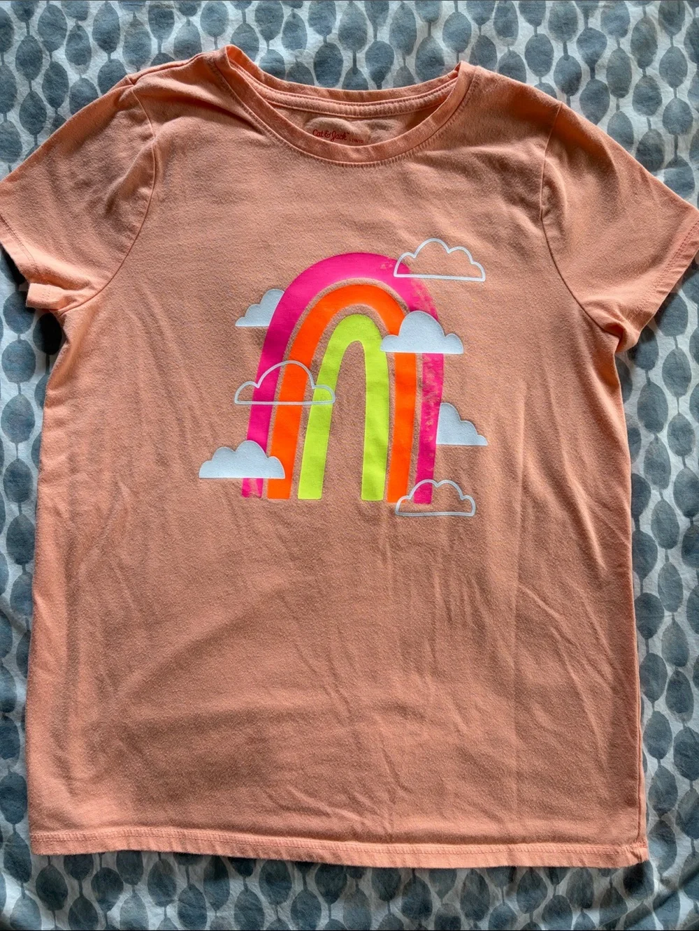 Bundle of 4 t shirts. Abercrombie kids Cream Tee w/mermaid, Cat & Jack